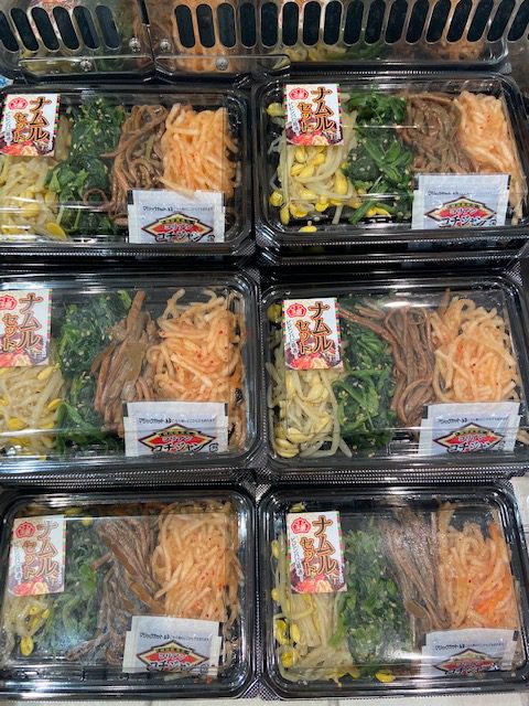 大豆もやし・ぜんまい・ほうれん草・大根ナムルの4点セット